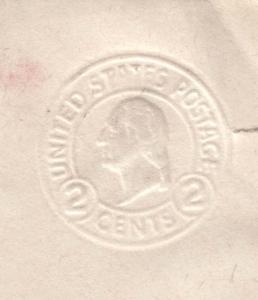 USA Higgins & Gage 392 with ALBINO impression of stamp