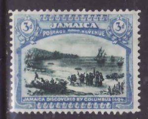 Jamaica-Sc#80- id13-unused og LH 3p Columbus landing-1921-