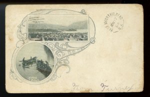 ?BLUE MOUNTAINT BEND, N.B. split ring 1908 Edward Post card Canada