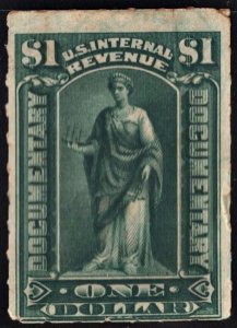 R173 $1.00 Documentary Stamp (1898) Used