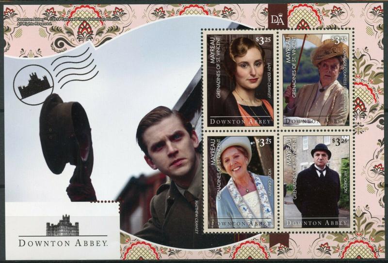 Mayreau Grenadines St Vincent 2014 MNH Downton Abbey 4v M/S II TV Series Stamps