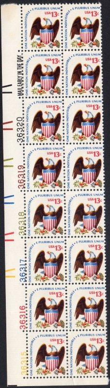 Scott #1596 - Eagle & Shield - Plate Block Of 16 Stamps - MNH