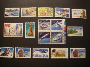 Scott C115 - C132, MNH Airmail Mini-collection of singles, Beautiful Group