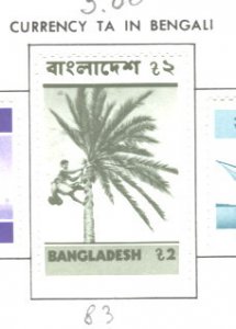 BANGLADESH 1974-1975 CURRENCY IN BENGALI, #83  MH