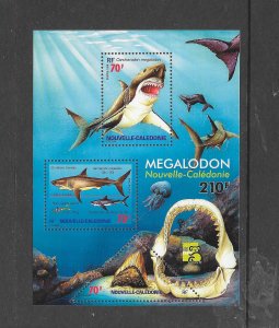 FISH - NEW CALEDONIA #818 SHARKS S/S  MNH