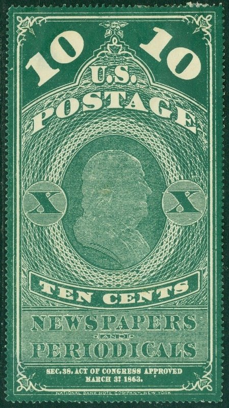 EDW1949SELL : USA 1875 Scott #PR6 Extra Fine, Mint No Gum as issued. Cat $250.00