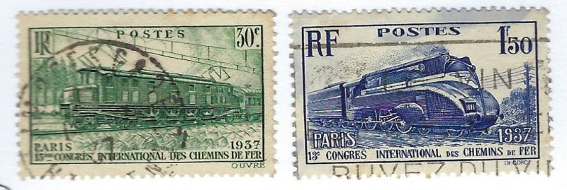 France SCV#327-328 Used VF...Stamps are Iconic!