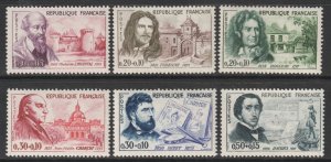 France Scott B341/B346 - SG1488/1493, 1960 Red Cross Fund Set MH*