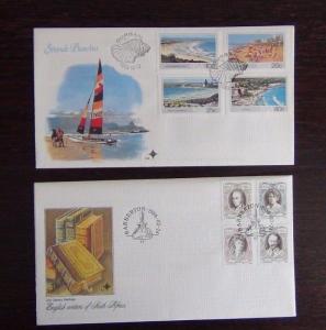 South Africa 1983 1984 FDC x 10 Medals Bridges Minerals Tourism Trains Botha  