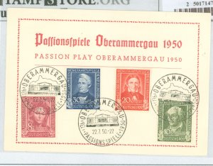 Germany B310-13 1950 Event postcard with complete set. Scott cv $130 used off cover.