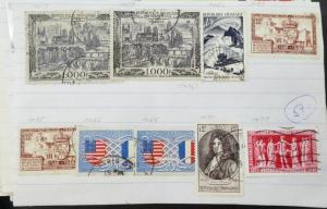 EDW1949SELL : FRANCE Extensive collection, Mint & Used on Old Time pgs Cat $3030