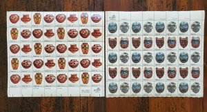 US 1706-09 & 1834-37 13c & 15c Indian Art & Pueblo Art Mint Stamp Sheet OG NH