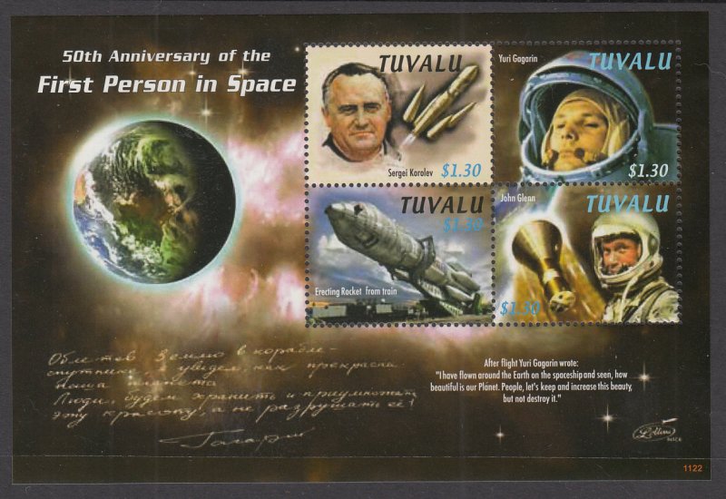 Tuvalu 1173 Space Souvenir Sheet MNH VF