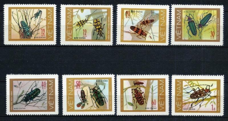 Viet Nam 876-883, MNH, Insects Beetles1977. x28040