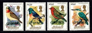 Aitutaki stamps #o34 - o37, MNH OG,  Birds, CV $46.50