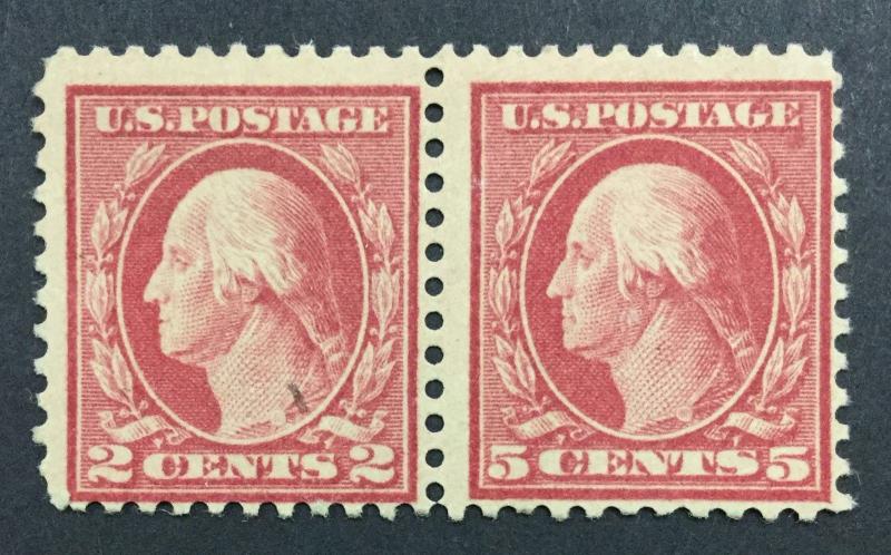 MOMEN: US #505 5c ERROR IN PAIR MINT OG H $300 #3229