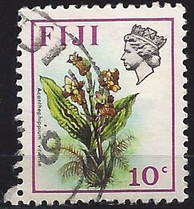 Fiji 312 10c flower used~hinged