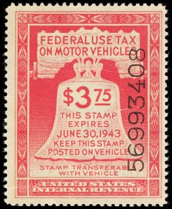 U.S. REV. MOTOR VEHICLE RV9  Mint (ID # 117672)