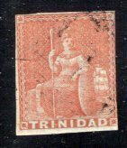 Trinidad #1a Brown red, F/VF, Used,  CV $77.20  ...  6510002