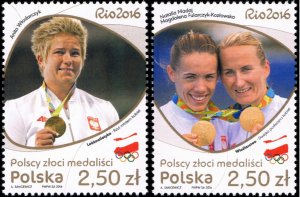 Poland 2016 MNH Stamps Sport Olympics Games Golden Medalists Rio