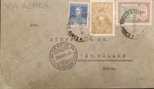 MI) 1931, ARGENTINA, FROM BUENOS AIRES TO SWITZERLAND, AIR MAIL, MULTIPLE STAMP