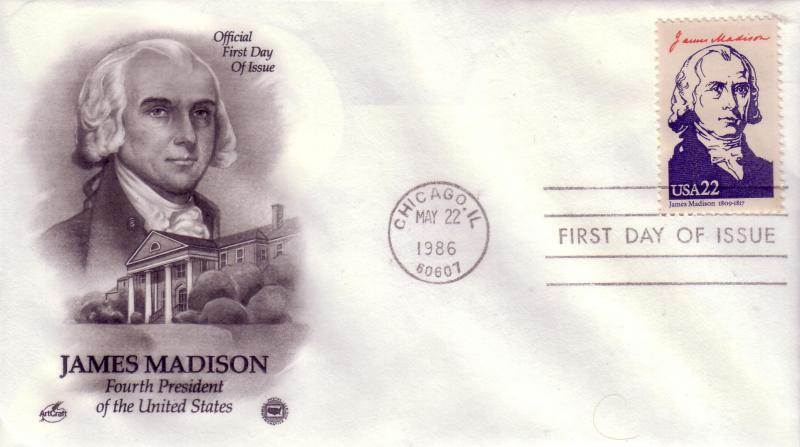 U.S. FDC Sc.# 2216d James Madison, Artcraft L617