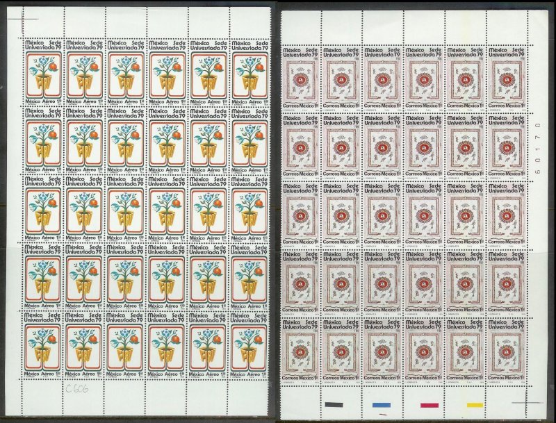 MEXICO (189) Partial Sheets 4350+ Stamps All Mint Never Hinged Huge selection!