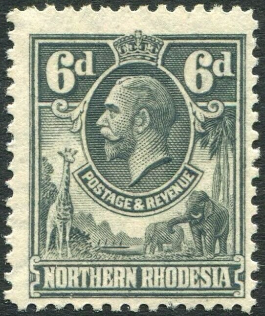 NORTHERN RHODESIA-1925-29 6d Slate-Grey Sg 7 UNMOUNTED MINT V35925