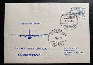 1979 Godthab Greenland First Flight Airmail cover To Stromfjord