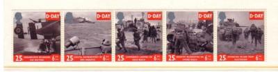 Great Britain Sc 1567a 1994 D Day Landings stamp strip mint NH