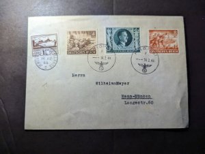 1944 Germany England Channel Islands Dual Postage Feldpost Cover Hann Munden