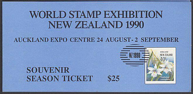 NEW ZEALAND 1990 Orchids mini sheet IMPERFORATE in Exhibition folder......29001a