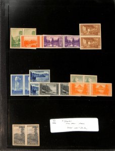 United States Postage Stamp, #756-765 National Parks Mint Pairs, 1935 (BO)