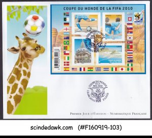 FRANCE - 2010 FIFA WORLD CUP OF FOOTBALL - M/S - FDC