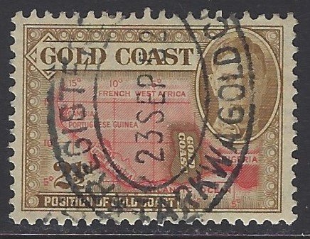 Gold Coast, Scott #134; 2 1/2p King George VI, Used