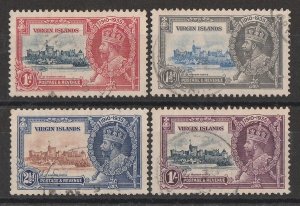 BRITISH VIRGIN ISLANDS 1935 KGV Silver Jubilee set 1d to 1/-.