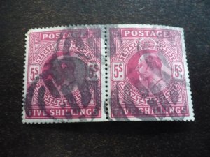 Stamps - Great Britain - Scott# 140 - Used Pair of Stamps