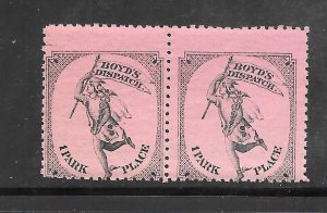 #20L56 MNH Boyd's Local Dispatch Pair (Light Pink) (my359)