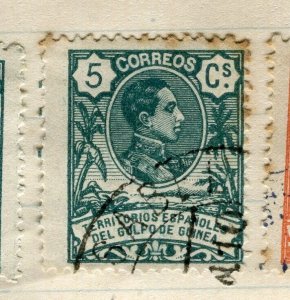 SPANISH GUINEA; 1909 early Alfonso issue fine used 5c. value