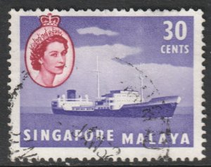 Malaya Singapore Scott 38 - SG48, 1955 Elizabeth II 30c used