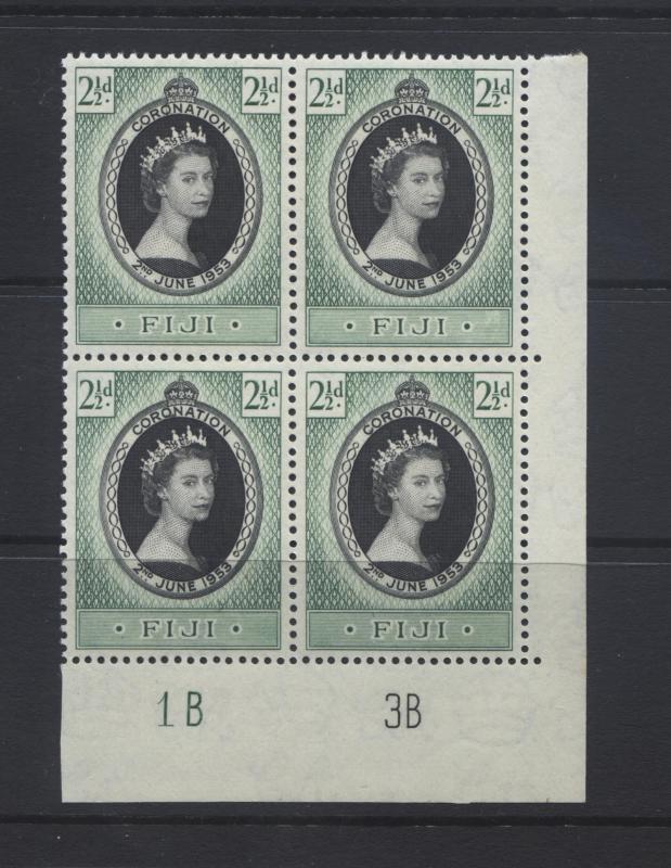 Fiji - Scott 145 - 1953 - Coronation Issue Block of 4 Stamps - MNH $8.00.