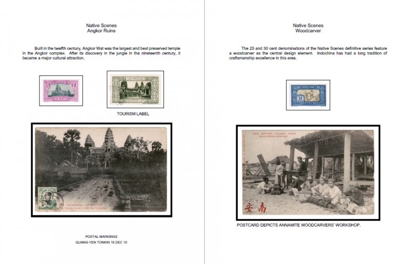 FRENCH INDOCHINA SPECIALIZED PDF STAMP ALBUM + POSTAL CATALOGUE (3400+ pages)