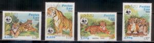 Laos 1984 WWF Tigers SC# 517-20 MNH-OG CH1