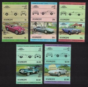 St. Vincent Automobiles 10v 1984 MNH SG#820-829