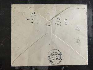 1920 England First Flight Cover via Imperial Airways to Belgium Uprated PS FFC