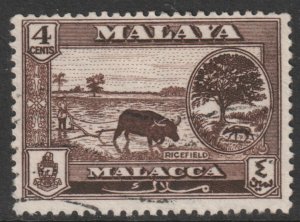 Malaya Malacca Scott 58 - SG52, 1960 Elizabeth II 4c used