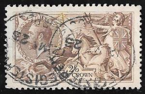 Great Britain #179 2sh 6p SUPERB Britannia Olive Brown used stamp EGRADED XF 92