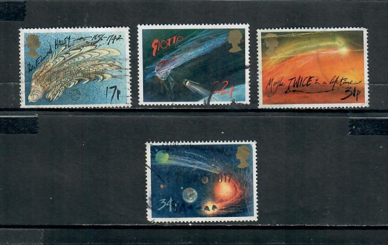 G.B 1986 COMMEMORATIVES  SET HALLEY'S COMET ISSUE USED h 101220