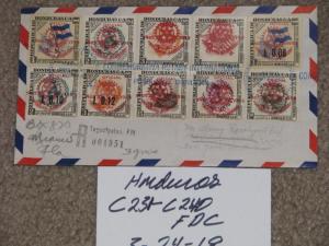 Honduras, Scott# C231-C240 FDC