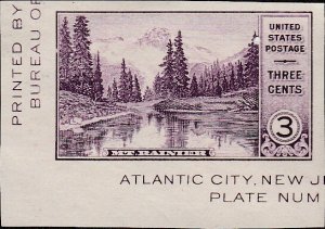 # 770a Mint No Gum As Issued Deep Violet Mt. Rainier Mirror Lake National Par...